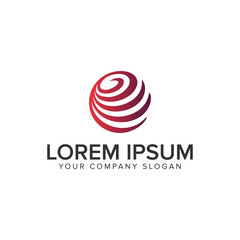 Abstract circle globe logo design concept template. fully editable vector