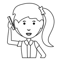 cartoon businesswoman icon