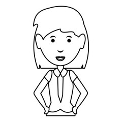 cartoon businesswoman icon