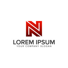 Letter N creative unique logo design concept template. fully editable vector