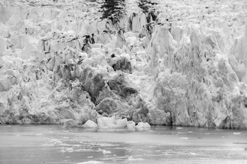 Sawyer Glacier at Tracy Arm Fjord in alaska panhandle