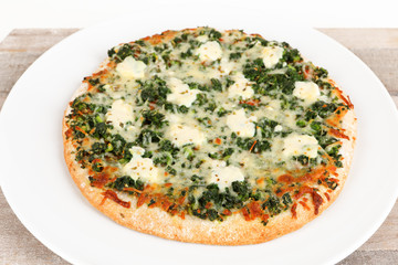 Pizza mit Spinat