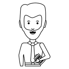 cartoon businessman icon