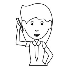 cartoon businesswoman icon