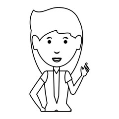 cartoon businesswoman icon