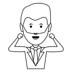 cartoon businessman icon