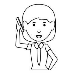 cartoon businesswoman icon