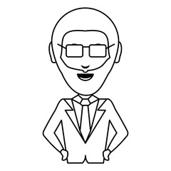 Cartoon businessman icon