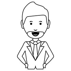 cartoon businessman icon