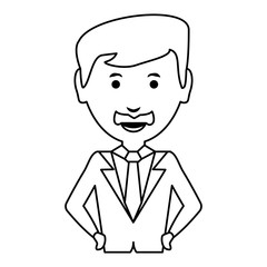 cartoon businessman icon