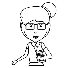cartoon businesswoman icon
