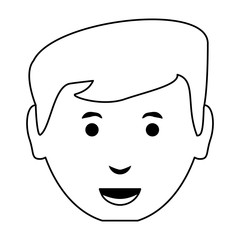 cartoon man face icon