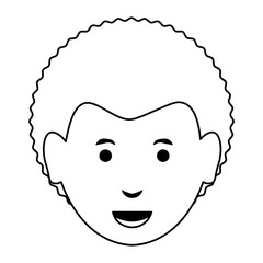 cartoon man face icon