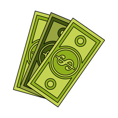 Money bills isolated icon vector illustration graphic design