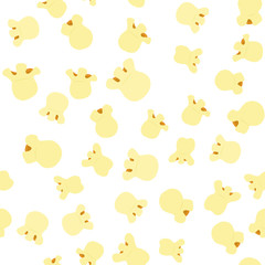 Fototapeta premium Seamless pattern with popcorn. on a white background.