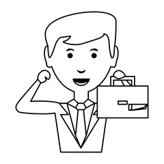 Cartoon businessman icon