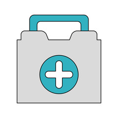 First aids suitcase icon vector illustration graphic design