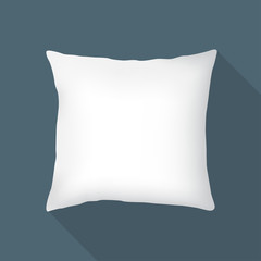 Fototapeta na wymiar white square pillow, cushion vector illustration