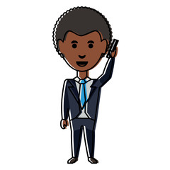 cartoon businessman icon