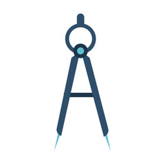 Compass geometric tool icon vector illustration graphic design