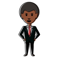 cartoon businessman icon