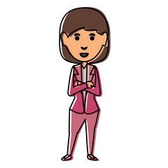 cartoon businesswoman icon