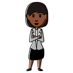 cartoon businesswoman icon