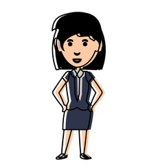 cartoon businesswoman icon