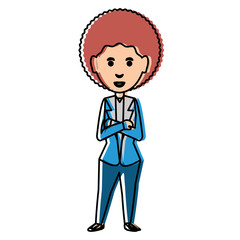 cartoon businesswoman icon