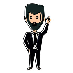 cartoon businessman icon