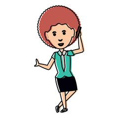 cartoon businesswoman icon