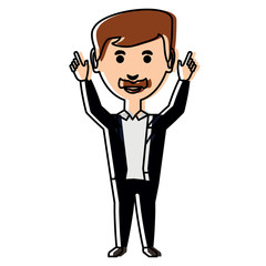 cartoon businessman icon
