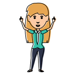 cartoon businesswoman icon