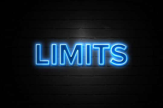 Limits neon Sign on brickwall