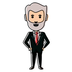 cartoon businessman icon