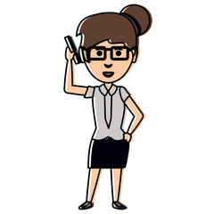 cartoon businesswoman icon