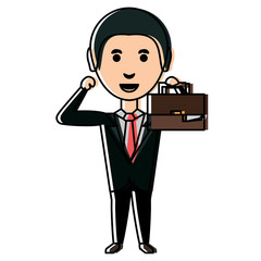 Cartoon businessman icon