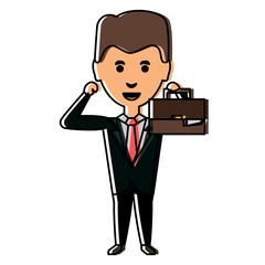 Cartoon businessman icon