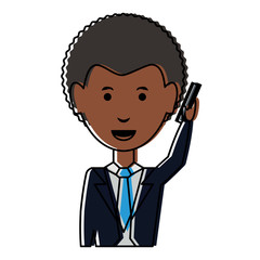 cartoon businessman icon