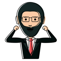 cartoon businessman icon
