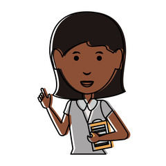 cartoon businesswoman icon