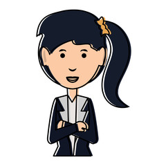 cartoon businesswoman icon