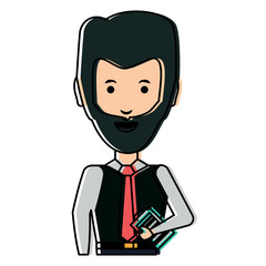 cartoon businessman icon