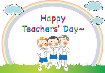 Obraz na płótnie Canvas happy teachers day