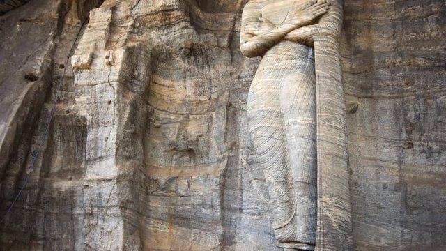 Ancient, Standing Buddha Statue at Gal Vihara in Polonnaruwa, Sri Lanka