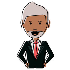 cartoon businessman icon
