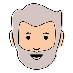 cartoon man face icon