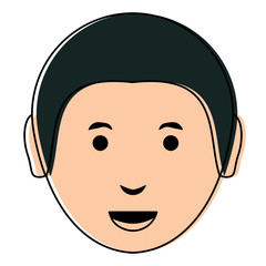 cartoon man face icon