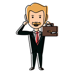 Cartoon businessman icon