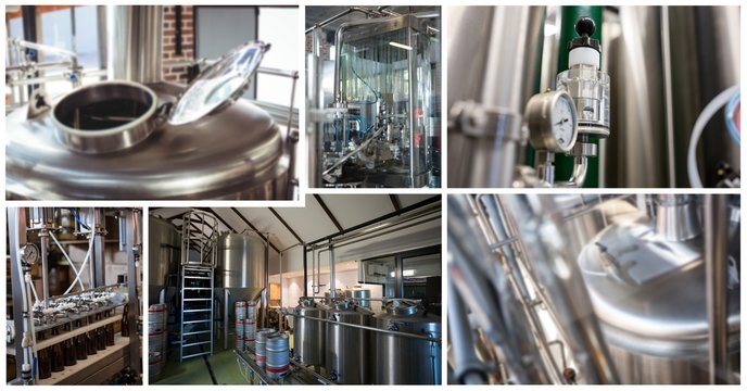 brewery factory collage